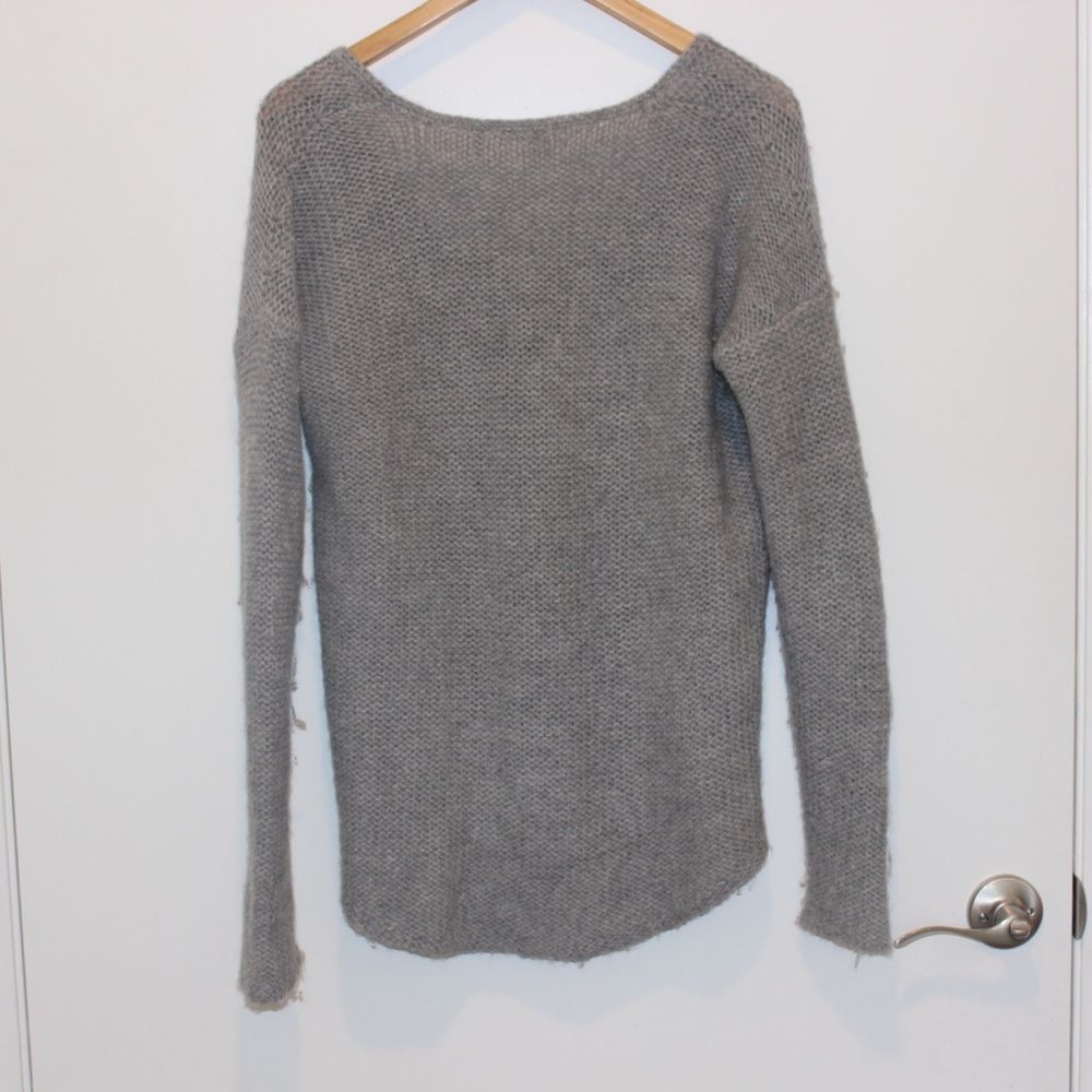 Helmut Lang Wool/Alpaca Gray Sweater Women Size Medium - Picture 7 of 10
